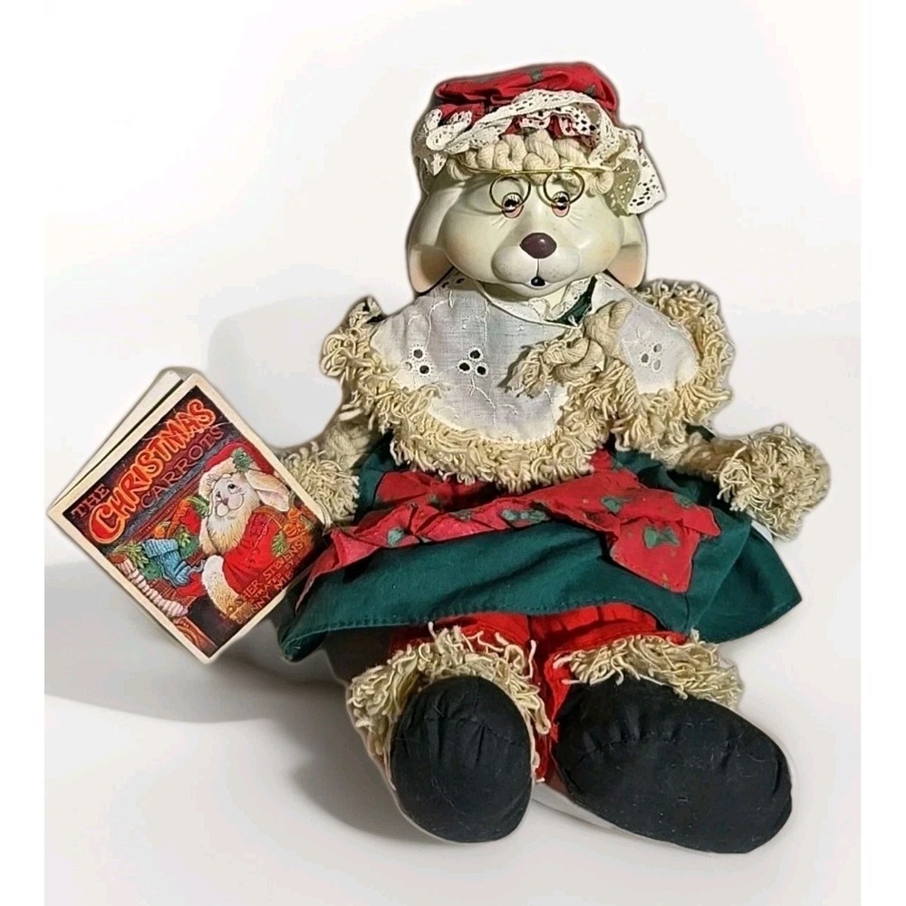 VTG House‎ of Lloyd Grannycore Granny Flo Bunny Rabbit Shelf Sitter Christmas